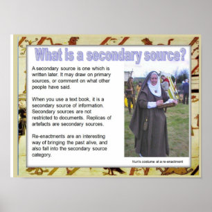 Poster Histoire, médiévale, Qu'est-ce qu'une source secon