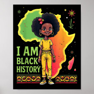 Poster Histoire Mois Afro-Américain Papillon fille enfant