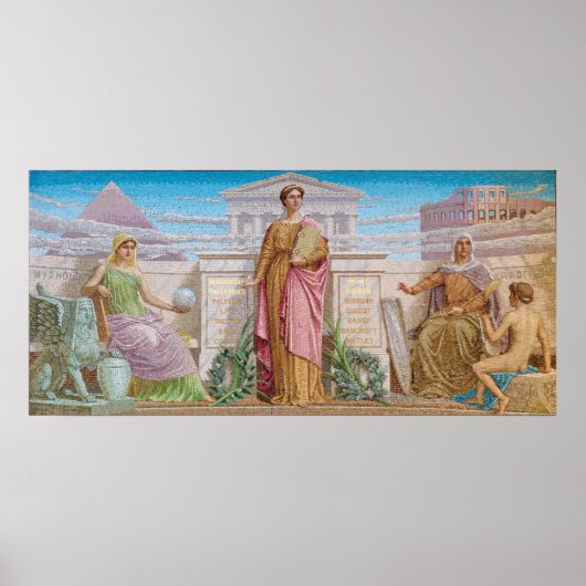 Poster Histoire, mosaïque de Frederick Dielman (Devant)