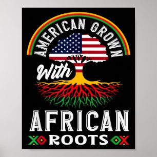 Poster Histoire noire américaine cultivée avec des racine