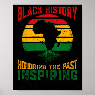 Poster Histoire noire honorant le passé inspirant l'aveni