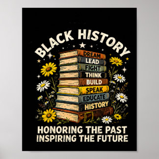 Poster Histoire noire honorant le passé inspirant le futu