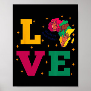 Poster Histoire Noire Mois Amour Carte Africaine Femmes H