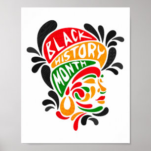 Poster Histoire noire Queen Melanin Histo afro-américaine