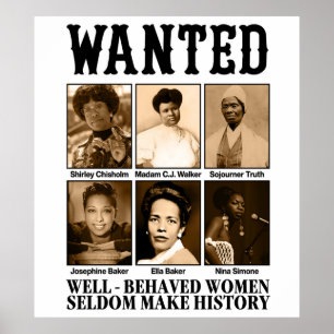 Poster Histoire noire Recherchée historienne féminine