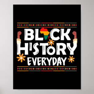 Poster Histoire noire tous les jours, Histoire noire afro