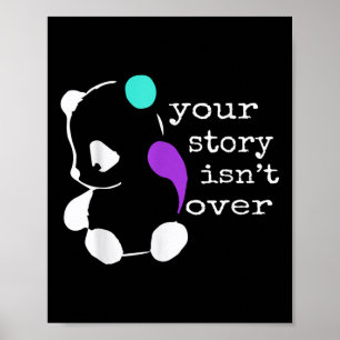 Poster Histoire pas fini - Semicolon Cadeau Prévention du