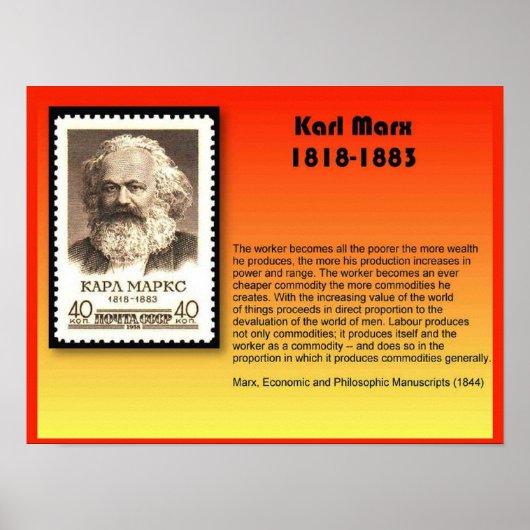 Poster Histoire, Politique, Karl Marx 1818-1883 (Devant)