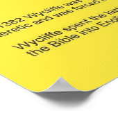 Poster Histoire, Réforme, John Wycliffe (Coin)
