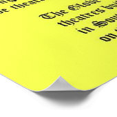 Poster Histoire, Théâtre mondial Shakespeare (Coin)