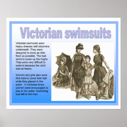 Poster Histoire, Victoriens, maillots de bain (Devant)