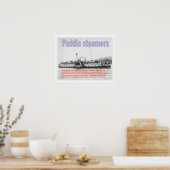 Poster Histoire, Victoriens, Seaside Paddle vapeur (Cuisine)