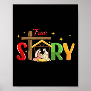Poster Histoire vraie Noël Nativité Jésus chrétien Noël