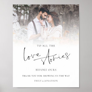 Poster Histoires d'amour avant notre panneau de mariage p