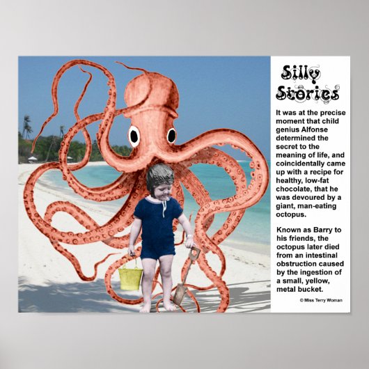 Poster Histoires stupides : Octopus mangeant de l'homme (Devant)