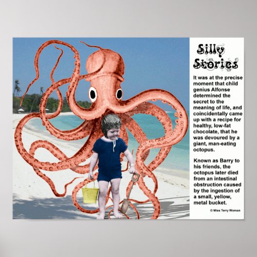 Poster Histoires stupides : Octopus mangeant de l'homme (Devant)