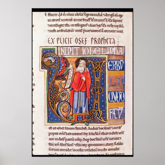 Poster Historiated initial 'U' représentant Joel (Devant)
