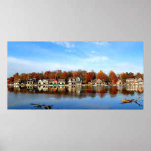 Poster Historic Boat House Row, Philadelphie, PA