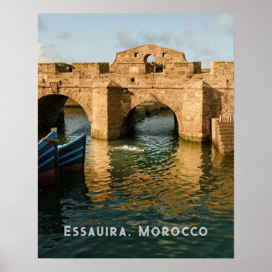 Poster Historic Essaouira Morocco authentic travel photo  (Devant)
