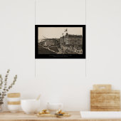 Poster Historic view of Grant Park, Chicago (Cuisine)