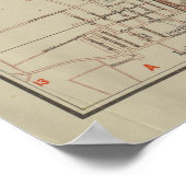 Poster Historical Map of Leipzig by Gaebler 1940 Edition (Coin)