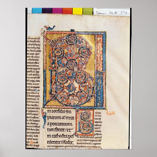 Poster Historié premier 'B' représentant le roi David (Devant)