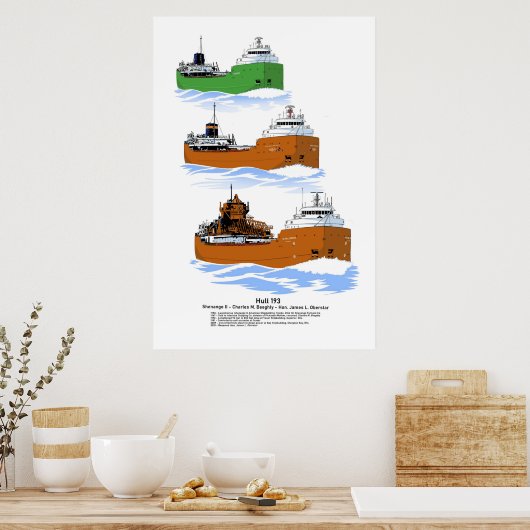 Poster Historique de James Oberstar, cargo des Grands Lac (Cuisine)