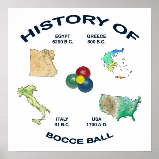 Poster Historique de la balle de bocce (Devant)