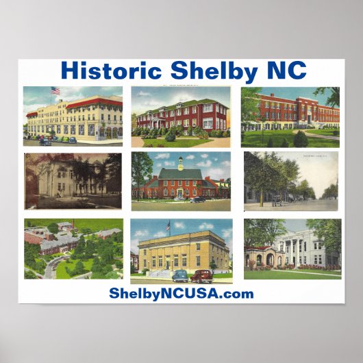 Poster historique Shelby NC (Devant)