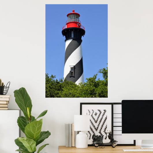 Poster Historique St Augustine, Phare de Floride (Bureau à domicile)