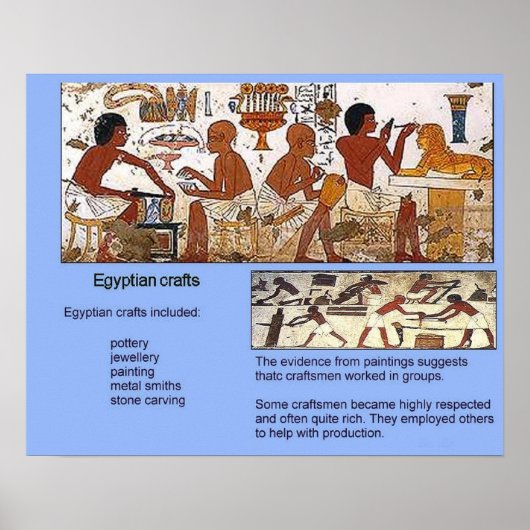 Poster History, Ancient Egypt, Egyptian crafts (Devant)