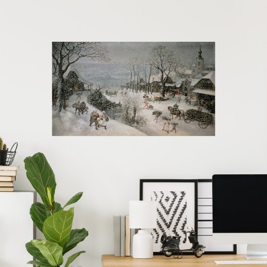 Poster Hiver (Bureau à domicile)