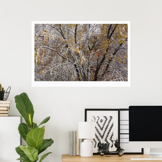 Poster Hiver (Bureau à domicile)