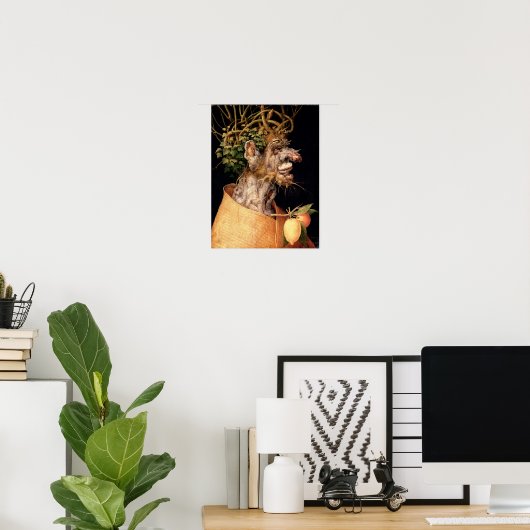 Poster Hiver, (Bureau à domicile)