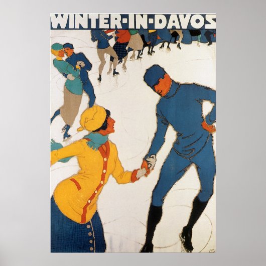 Poster Hiver À Davos (Devant)