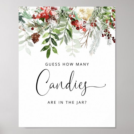 Poster Hiver à feuillage persistant Devinez combien de bo (Devant)