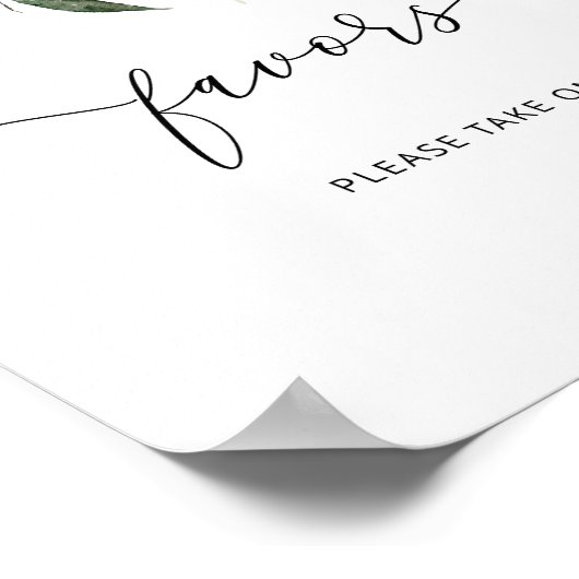 Poster Hiver à feuillage persistant élégance faveurs pren (Coin)