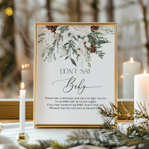 Poster Hiver à feuillage persistant Ne pas dire jeu de bé