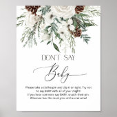 Poster Hiver à feuillage persistant Ne pas dire jeu de bé (Devant)