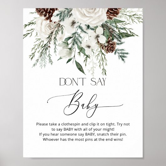 Poster Hiver à feuillage persistant Ne pas dire jeu de bé (Devant)