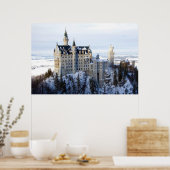 Poster Hiver au Château de Neuschwanstein, Allemagne Bavi (Cuisine)