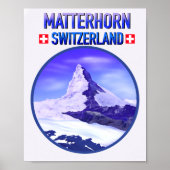 Poster Hiver au Matterhorn Suisse (Devant)