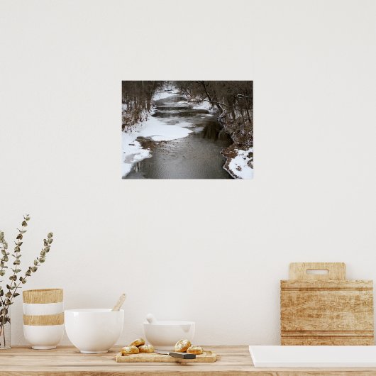 Poster Hiver au ruisseau (Cuisine)