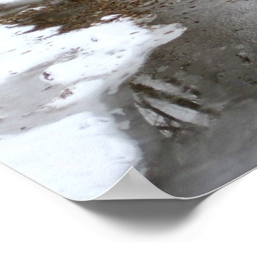 Poster Hiver au ruisseau (Coin)