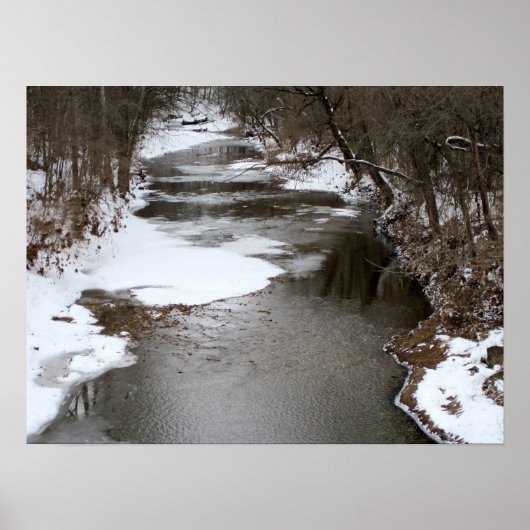 Poster Hiver au ruisseau (Devant)