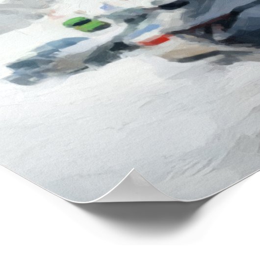 Poster Hiver Aventure Parking (Coin)