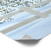 Poster Hiver blanc neige Noël Grange (Coin)