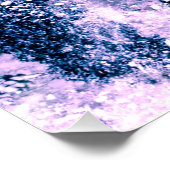 Poster hiver bleu forêt vacances xmas (Coin)