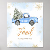 Poster Hiver Blue Truck Food (Devant)
