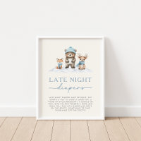 Hiver Bois Animaux Late Night Diapers Jeu